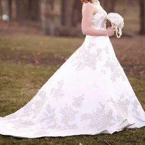 Oleg Cassini A-line Ballgown Wedding Dress